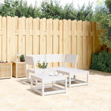 Garden Sofa Set White Solid pine wood 3 Piece Modular 3216986