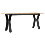 Coffee Table Y-Frame 110x40x45 cm Solid Wood Pine and Steel 3282711