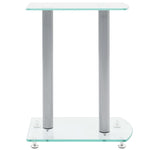 ZNTS Aluminum Speaker Stands Transparent Safety Glass 2pcs 50138