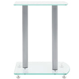 ZNTS Aluminum Speaker Stands Transparent Safety Glass 2pcs 50138