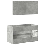 Bathroom Cabinet with Mirror Concrete Grey Engineered Wood 856376