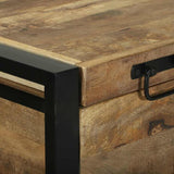 Storage Box with Storage Brown 80 x 35 x 45 cm Solid Mango wood 4015975