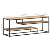 TV Cabinet 130x30x45 cm Rough Mango Wood 321623