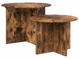 Side Table Set 2 pcs Smoked Oak Engineered Wood 8001015