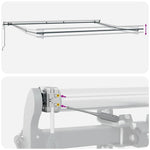 Automatic Retractable Awning Anthracite and White 400x300 cm 3310232