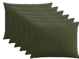 Cushion Cover 6 pcs ALMELO Green 80 x 80 cm Corduroy 915706