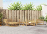 Outdoor Sofa Set 7 pcs White Solid Acacia Wood 3386708