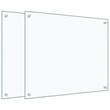 Kitchen Backsplashes 2 pcs Transparent 70x60 cm Tempered Glass 3315791