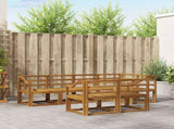 Outdoor Sofa Set 7 pcs Natural Solid Acacia Wood 3366547