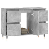 Bathroom Cabinet Concrete Grey 80x33x60 cm Engineered Wood 831648