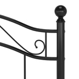 Bed Frame without Mattress Black Metal 100x200 cm 324991