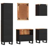 5 Piece Bathroom Furniture Set Solid Wood Acacia 3200646