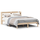 Bed Frame without Mattress 135x190 cm Double Solid Wood Pine 3306531