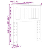 Headboard Gloss White Engineered wood 888489