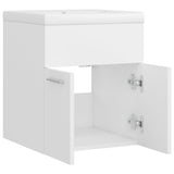 Sink Cabinet with Built-in Basin White Engineered Wood 3070811