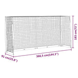 Soccer Goal 366.5x91x183 cm Steel 93375