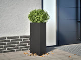 Garden Planters 2 pcs Black Triangular 30x26x75 cm Steel 851144