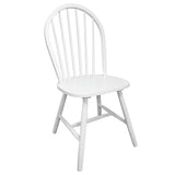Dining Chairs 2 pcs White Solid Rubber Wood 242026