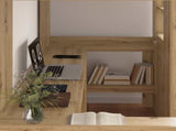 Loft Bed Frame with Desk with Storage Artisan Oak 90 x 200 cm 3410458