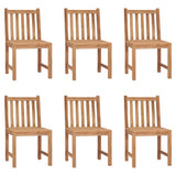 Garden Chairs 6 pcs Solid Teak Wood 3073086