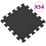 Floor Mats 54 pcs 4.86 EVA Foam Black 92457