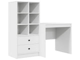 Desk with Drawer with Shelf with Storage 2 pcs White 3337337