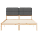 Bed Frame with Upholstered Headboard Dark Grey 150 x 200 cm 877970