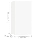 7 Piece TV Cabinet Set White Engineered Wood 3078729