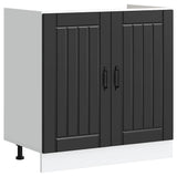 Sink Base Cabinet Lucca Black Engineered Wood 853688