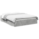 Bed Frame with Drawers without Mattress Concrete Grey 135x190 cm Double 3280695