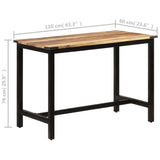 ZNTS Dining Table 110x60x76 cm Solid Wood Mango 337071