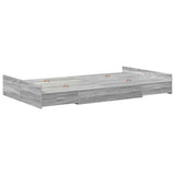 Storage Bed Frame Grey sonoma 120 x 200 cm Engineered wood 3335306