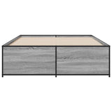 Bed Frame without Mattress Grey Sonoma 135x190 cm Double 3279905
