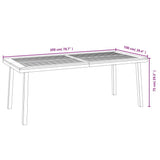 Garden Table 200x100x75 cm Solid Wood Acacia 319524