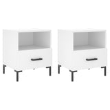 Bedside Cabinets 2 pcs White 40x35x47.5 cm Engineered Wood 827437