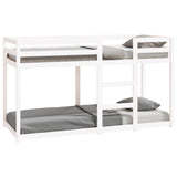 Bunk Bed without Mattress White 75x190 cm Small Single Solid Wood Pine 821660