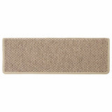 Stair Mats Self-adhesive Sisal-Look 15 pcs 65x21x4 cm Sand 326891