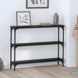 Console Table Black oak 100 x 22.5 x 75 cm Engineered Wood 883505