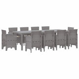 Garden Dining Set 11 pcs Light Grey Polypropylene 3378608