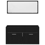 Bathroom Furniture Set 3 pcs Black Oak 90 x 38.5 x 46 cm 3334334