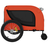 Pet Bike Trailer Orange and Black Oxford Fabric and Iron 94026