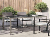 Garden Table Grey 150 x 90 x 75 cm Poly Rattan 362541