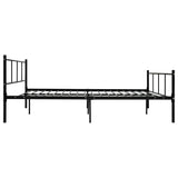 Bed Frame without Mattress Black Metal 140x200 cm 284639