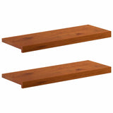 Stair Tread 2 pcs 80 x 30 x 2 cm Brown Solid Oak Wood 3449280