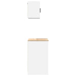 ZNTS Garage Cabinets 2 pcs White Engineered Wood 3328278