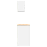 ZNTS Garage Cabinets 2 pcs White Engineered Wood 3328278