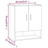 Wall Cabinet White 60x31x70 cm Engineered Wood 812870