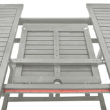 Garden Dining Set Grey wash Solid acacia wood Large Foldable 3057907