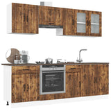 8 Piece Kitchen Cabinet Set Lucca Smoked Oak Engineered Wood 3314836