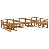 Outdoor Sofa Set 10 pcs Natural Solid Acacia Wood 3385575